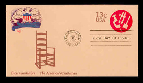 U.S. Scott #U575 13c Bicentennial - American Craftsman Envelope First Day Cover.  MARG cachet.