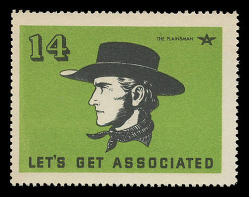 Associated Oil Company Poster Stamps of 1938-9 - # 14, The Plainsman