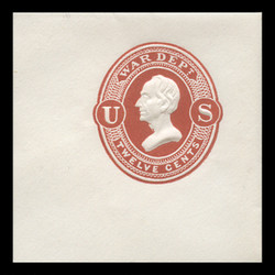 U.S. Scott # UO 026 1873 12c Henry Clay, dark red on white - Mint Full Corner