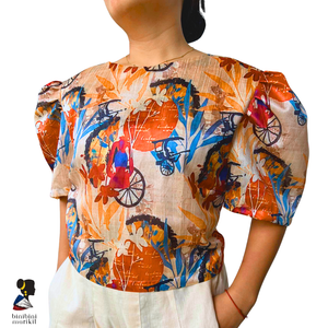 Caleza Slub Silk Kimona Blouse