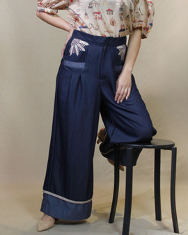 Sinikatan Lyocell Flare Pants