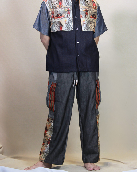 Manigo Cargo Pants with Silk