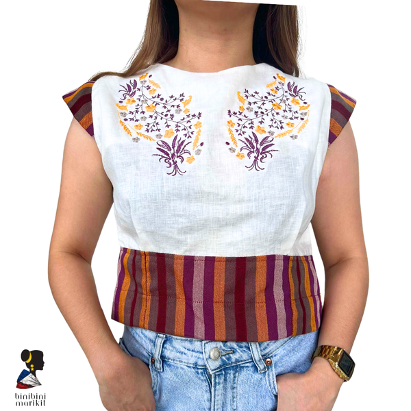 Bonita Embroidered Cap Sleeve Blouse
