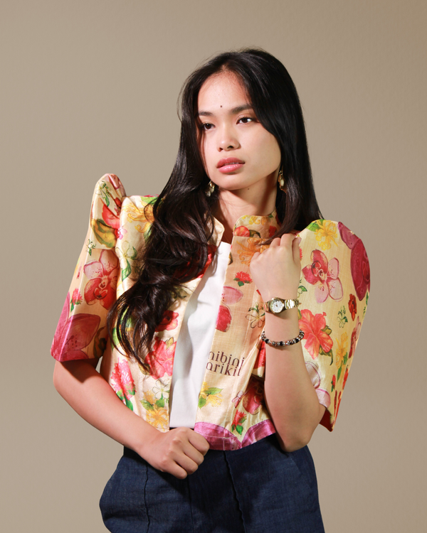 Flora Slub Silk Bolero