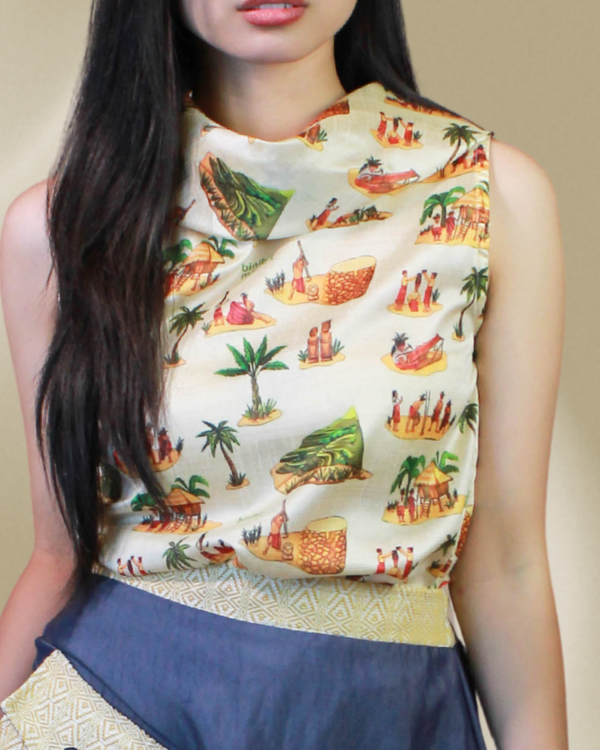 Banaue Cowl Neck Sleeveless Top