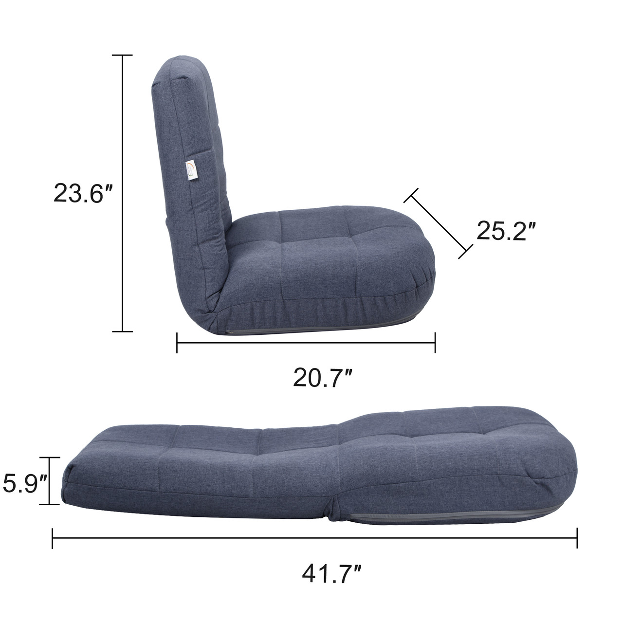 Crestlive Products Adjustable Floor Chair with Back Support 5-Position  Memory Foam Padded Kids Gaming Chair Folding Sofa Reclining Pillow, Flat  Cushion for Indoor Meditation, Reading, Relaxing