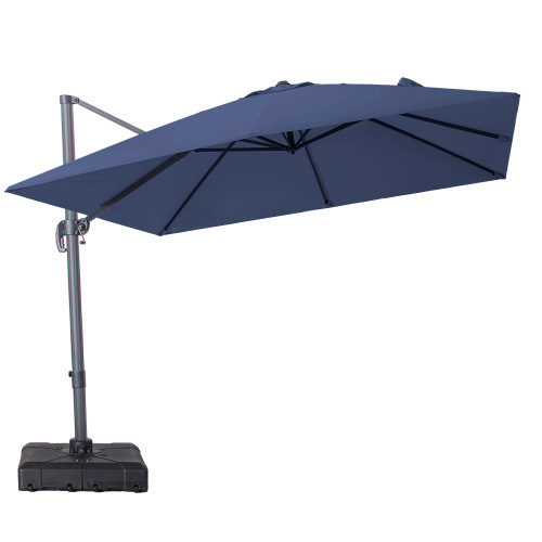 Buy Crestlive Products 10 Ft Patio Square Umbrella Outdoor Hanging Offset Umbrella With Crank And Cross Base At The Best Price Of 319 99