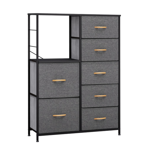 Buy Crestlive Products 7-Drawers Storage Drawers with Easy Pull Fabric Bins  in Brown at the best price of 99