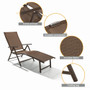 2 Pcs Chaise Lounge Chair Aluminum Beach Yard Pool Folding Recliner Adjustable  All Weather Chaise  for Outdoor Indoor