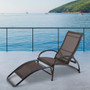 2-in-1 Unique Design Unique curved aluminum lounger doubles as a comfy lounge chair fitting the body curve and a relaxing rocking chair to save much space. Two roles can be easily transformed as you need.