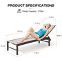 Crestlive Products 1-Piece Outdoor Adjustable Chaise Lounge Chair