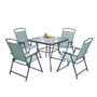 Crestlive Products 5-Piece Outdoor Patio Dining Set with 4 Folding Chairs and 1 Table