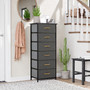 Crestlive Products 6-Drawers Dresser Vertical Storage Organizer Chest with Easy Pull Fabric Bins