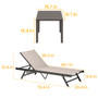 Crestlive Products 3-Piece Adjustable Chaise Lounge Chair Set with Table