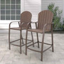 Crestlive Products Crestlive Products 4-Piece Counter Height Bar Stools All Weather Patio Furniture with Heavy Duty Aluminum Frame
