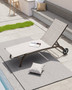 Crestlive Products 1-Piece Outdoor Adjustable Chaise Lounge Chair with Wheels