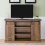 54 Inch TV Stand Media Console Table with Sliding Barn Door