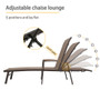 2PCS Adjustable Aluminum Patio Chaise Lounge Chair with Polywood Arms