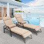 Adjustable Chaise Lounge Chair with Cushion & Pillow