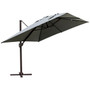 Crestlive Products Patio Cantilever Umbrella, 10x10 FT Outdoor Offset Umbrella, Square Hanging Large Umbrella for Pool, Deck, Garden, Yard w/ Heavy-Duty Aluminum Frame 500H Fadesafe Canopy, 360 Degree Rotating