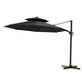 9 10 11 ft patio cantilever umbrella outdoor luxury round square sunbrella cheap clearance polyester canopy crank handle 360 degree rotation hanging offset outside furniture  sun shade deck garden backyard market pool beach parasol light strip swing