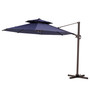 9 10 11 ft patio cantilever umbrella outdoor luxury round square sunbrella cheap clearance polyester canopy crank handle 360 degree rotation hanging offset outside furniture  sun shade deck garden backyard market pool beach parasol light strip swing