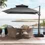 11ft cantilever umbrella 13 patio offset sunbrella shade parasol large with base included porch hanging polyester canopy beach pool round commercial market garden solar clearance rain cover outdoor big deck rectangular double