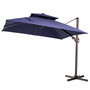 10ft Patio Deluxe Cantilever Umbrella Umbrella Outdoor Square Double Top Offset Umbrella