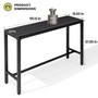 Crestlive Products Console Table Entryway Modern Wood Side Display Black