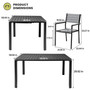 9 Pcs Extendable Aluminum Outdoor Patio Dining Chair Set