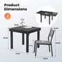 7 Pcs Extendable Aluminum Outdoor Patio Dining Chair Set