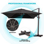 Crestlive Products 13 ft. x 10 ft. Patio Umbrella Rectangular Heavy-Duty Cantilever