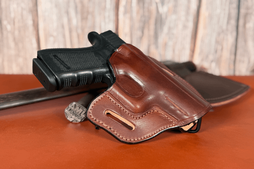 Two Step OWB Leather Pancake Holster — Hand-Boned in Texas