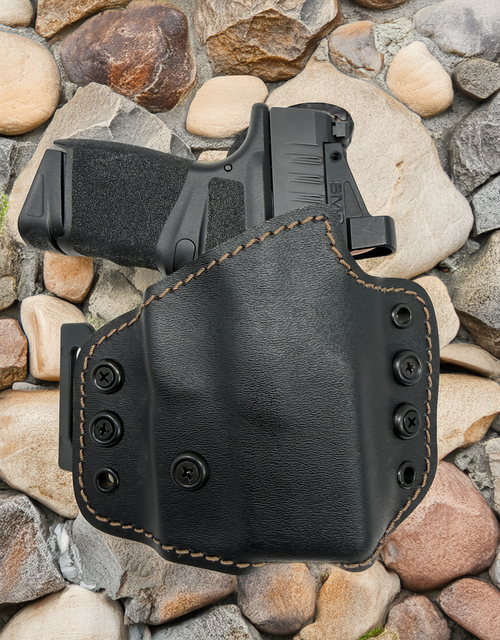 RELIC Lonestar OWB Holster — Boltaron Shell, Leather Interior, Adjustable Retention