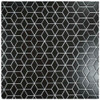 Metro Rhombus Matte Black 10-1/2 in. x 12-1/8 in. x 5 mm Porcelain Mosaic Tile