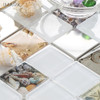 Digital Print Seaside Glass & Metal Glass Mosaic Tile Backsplash Tile 