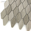 White Grey Wood Grain Marble Polished Or Honed Hexagon Mosaic Tile (STM-HX002)