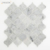 White carrara marble tile backsplash for bathroom 