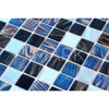 blue goldline glass mosaic tile 