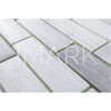 Modern Wood Look Glass Mosaic Tile Strip Graphite For Backsplash