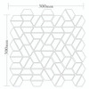 Gray White Hexagon Natural Marble Floor Tile Mosaic For Bathroom