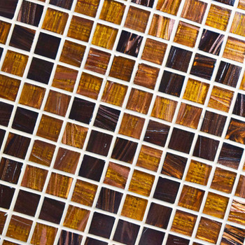 Coppa Amber 12 in. x 12 in. x 4 mm Glass Mosaic Tile
