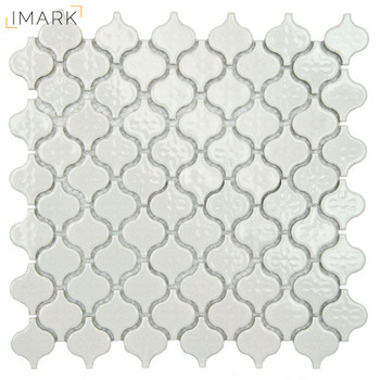 Lantern Mini Glossy White 10-3/4 in. x 11-1/4 in. x 5 mm Porcelain Mosaic Tile