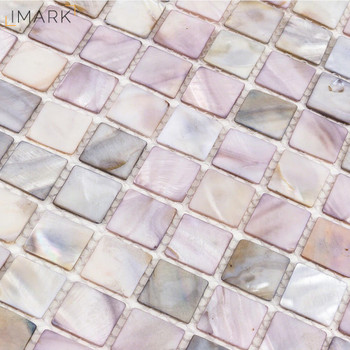 Mother of Pearl Pink Silver 12 in. x 12 in. x 2 mm Glass Mosaic Tile (MP2503)