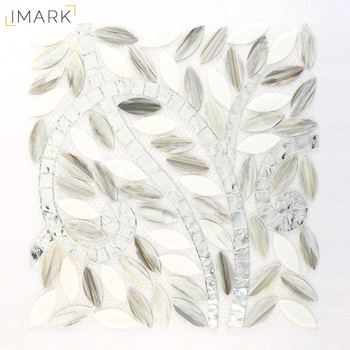 The Imark Enchanted Forest Hand Cut Stained Glass Mosaic Tile 