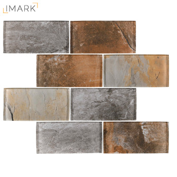 Imark Subway Bronze Faced Glass Mosaic Tile China Mosaic Tiles (GCP601)