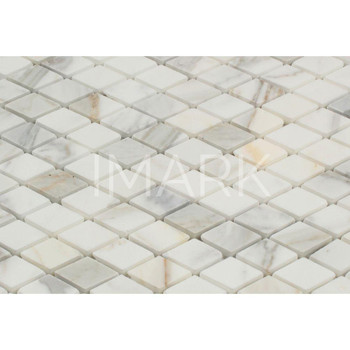 Rhombus Calacatta Gold Natural Marble Stone Mosaic Flooring Tile