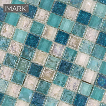 blue glass mosaic tile