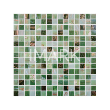 China Direct Wholesale Green Random Mix Glass Mosaic Tiles 