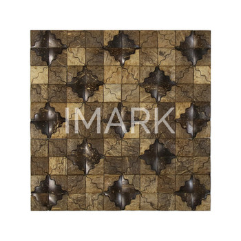 3D Surface Natural Coconut Shell Decorative Mosaic Tile